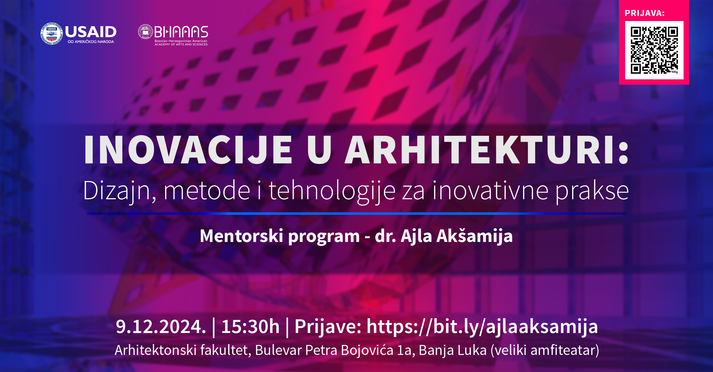 BHAAAS in Banja Luka organizes an event oniInnovations in Architecture with professor Ajla Akšamija
